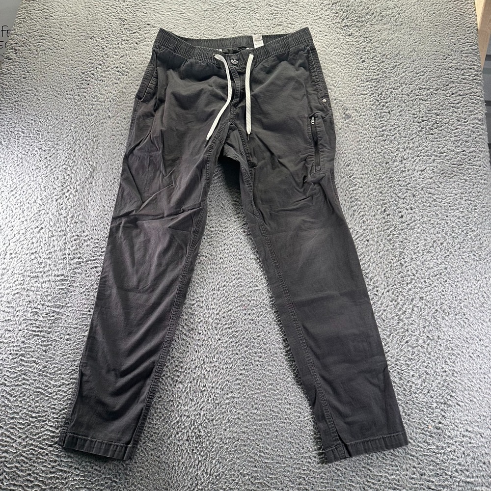 Vuori Pant Mens XL Black Cotton Ripstop Straight Leg Utility Climbing Stretch